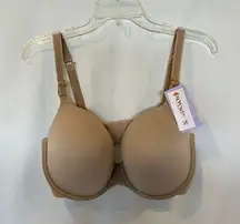 Joy Spun Women's T-Shirt Bra 38DDD Brown Lightly Padded Underwire Nude
