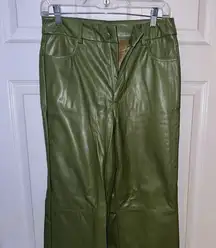 SheIn  Olive Faux Leather Cargo Pants