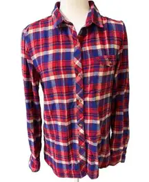 BDG  | Fall Colored Plaid 100% Cotton Button Up Cozy Soft Flannel Size Medium