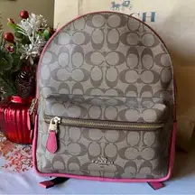 coach Medium Charlie Backpack pink