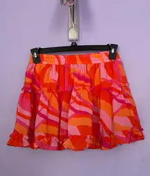 pink and orange skirt