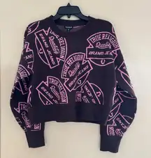 NWT True Religion women’s Monogram Jacquard Sweater sz L
