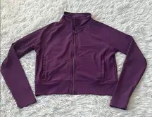 Move Theology Women's Purple Athletic cropped Jacket size Medium Nwot