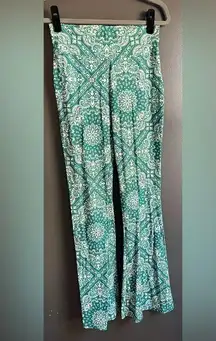 Teal Patterned Women's Pants