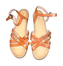 ✨Kelsi Dagger Brooklyn Women's Sinergy Gladiator Burnt Orange Sz 9.5 Sandals✨