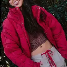 NWT FP Movement Shirr Enough Backpack Puffer Jacket XS Free People