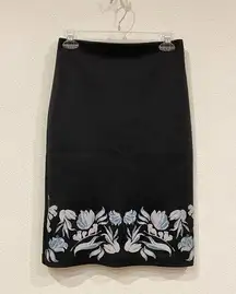 Clover Canyon Floral Pencil Skirt Size Small EUC