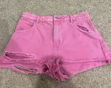 Rollas Pink Denim Shorts