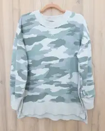 Aerie Womens Oversized Camo Sweatshirt Size M Green Pullover Cozy Casual Lounge