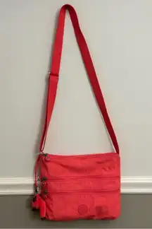 Kipling Alvar Pink Nylon Super Light Durable Messenger Crossbody Shoulder Bag