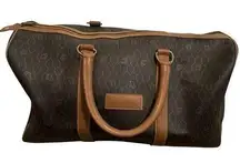 Christian Dior Black Monogram Trotter Boston Duffle Bag 112d22 Vintage