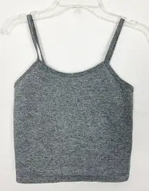 Forever 21 Cropped Gray Tank Top Large Coquette Minimalist Capsule Baselayer