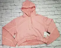 Nordstrom Womens Size Medium Cropped Pink Pudding Hoodie