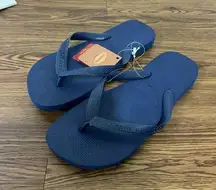 NEW Havaianas Navy Blue Slim Flip Flops Size 9/10 US