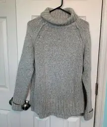 Kaisely Women's Size‎ Large Gray Knit Mock Neck Sweater