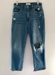 Abercrombie & Fitch Curve Love Ankle Straight Ultra High Rise Jeans