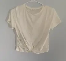 Basic White Tee Crop Top