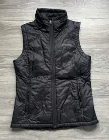 Columbia Women’s Quilted Black Outdoor Omni Heat Thin Vest Size M Warm Sporty