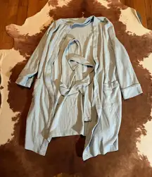 Amazon light blue robe size medium  Never worn bought and took the tags off  Cotton / poly blend 