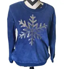 HOLIDAY TIME | FLEECE FEEL | SILVER SNOWFLAKE ❄️ IN ALL SEQUINS
