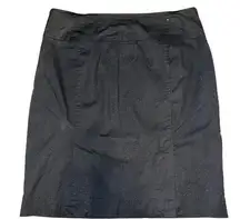 Gap Womens Stretch Straight Pencil Skirt Solid Black Lined Slit Back Size 14