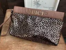 Juicy Couture clutch wristlet animal print metallic