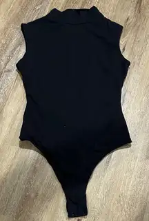 NWT pumiey mock turtle neck sleeveless thong bodysuit