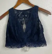 Soma NWT Embraceable Lace Back Bralette Navy Size Xlarge