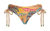 Agua Bendita Eda Bikini Bottom in Lula Print Yellow Size 3XL NWT