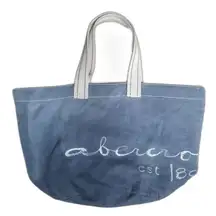 Abercrombie Vintage Y2K Tote Bag Casual Everyday School Blue-Gray