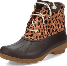 NEW Sperry Women's, Syren Gulf Duck Boot Brown Animal Print