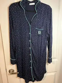 Nora Twips Women's Nightgown Long Sleeve Sleepwear Knit Soft Buttons Medium