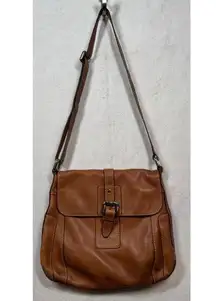 Fossil Gaby Crossbody Bag Metallic Bronze Leather Shoulder Messenger Bag Purse