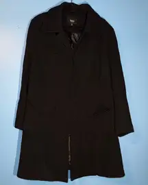 Missimo Women’s Black Button-Up trench Coat