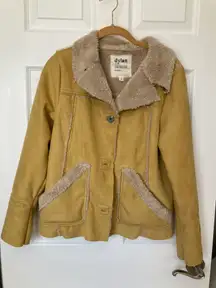 Fur Lined Yellow Suede Jacket