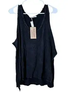 NWT PROJECT SOCIAL T Washed Black/Grey Tank Top Size Large