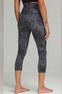 Lululemon Align High Rise Crop 21” Diamond Dye Pitch Grey Graphite Grey Size 4