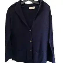 Marisa Christina Women's M Blue Cardigan Sweater Vintage‎ Button-Up 100% wool