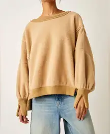 NWT Free People We The Free Cozy Camden Sweatshirt In Sandstorm Sold Out Color