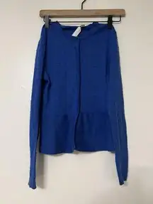 Hugo Boss Blue Merino Superfine Button Cardigan Sweater Women’s Size S