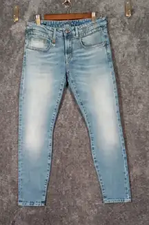 R13 Boy Skinny Jasper Wash Ankle Made In Italy Quiet Luxury Womens 27