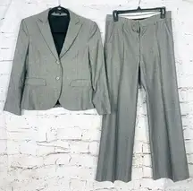 Theory Women's 2 Piece Chevron Print Suit Mixed Size 8 Blazer Size 2 Pants