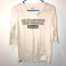 Jansport Vanderbilt university 3/4 v neck t-shirt sz L