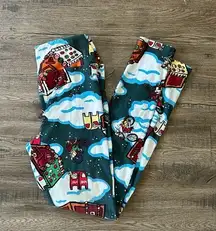 LulaRoe| Gingerbread House and Man on A Bike Leggings One Size