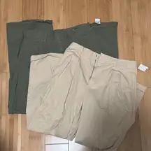 NWT Gap Pleated Wide Khakis