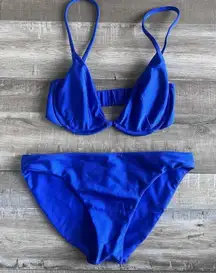 Vdm royal blue balconette bikini