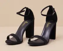 Lulu's Classic Black Block Heels