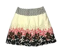 Apt 9 mini circle skirt cotton abstract floral