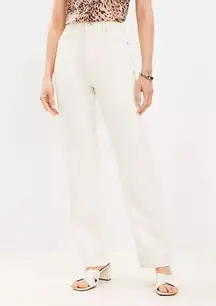 LOFT NWT High Rise Full length Straight Jeans In Popcorn Size 28