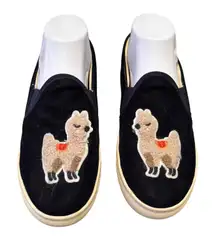 Soludos Blue Velvet Llama Slip On Sneakers US‎ 7.5  EU 38 Casual Shoes